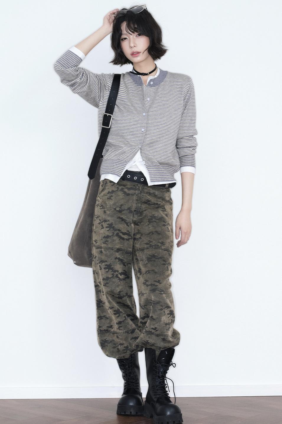 Fake Two-Piece Knitted Cardigan