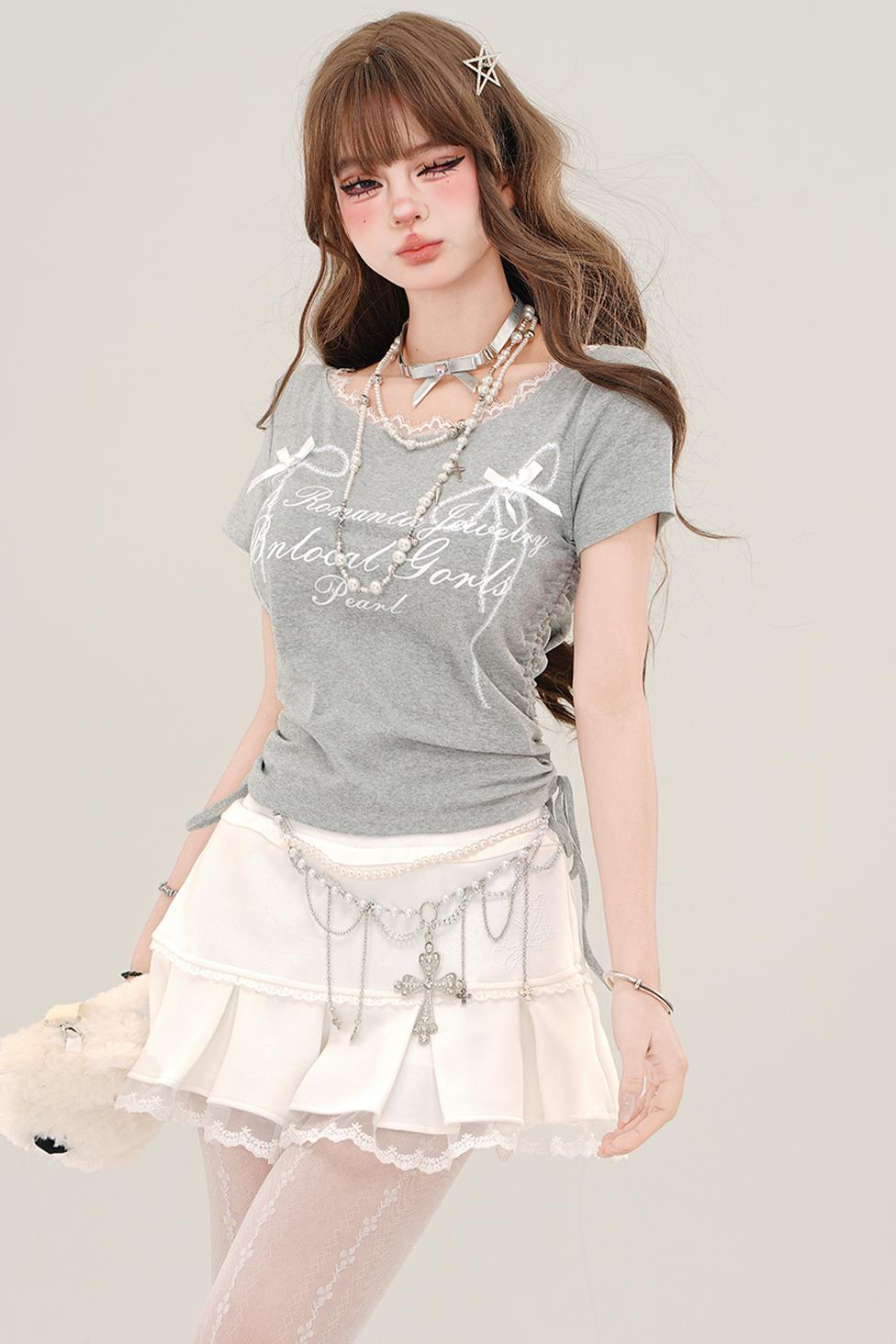 Spice Lace Drawstring T-Shirt
