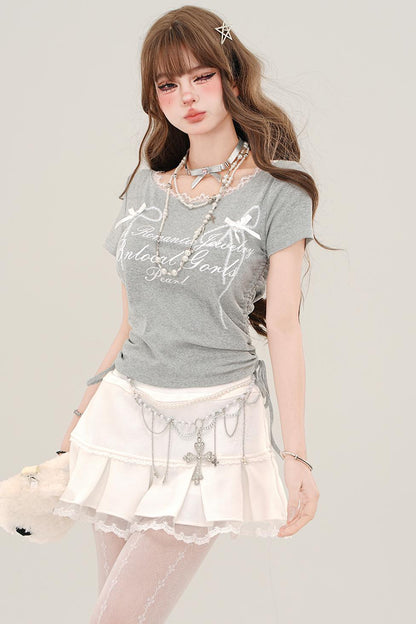 Spice Lace Drawstring T-Shirt