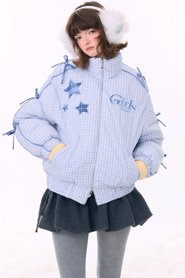 Check Star Down Jacket