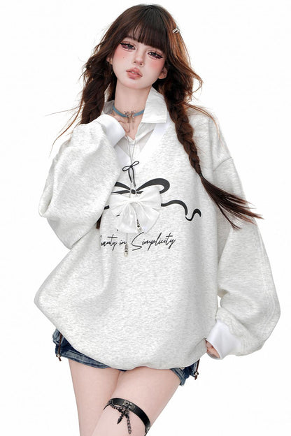 Six Style V-Neck Sweatshirt