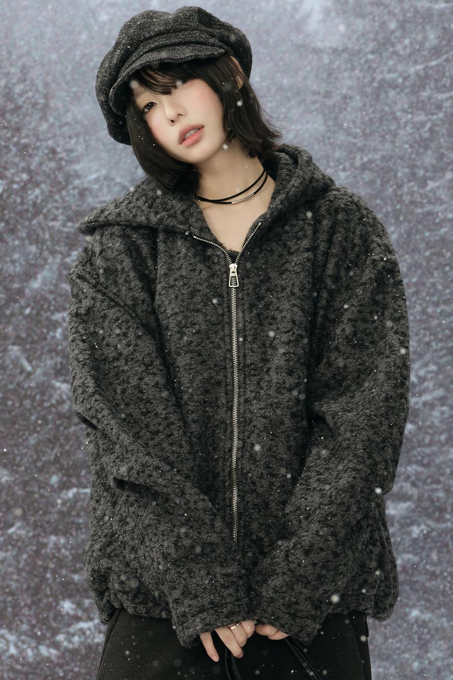 Hooded padded cotton jacket