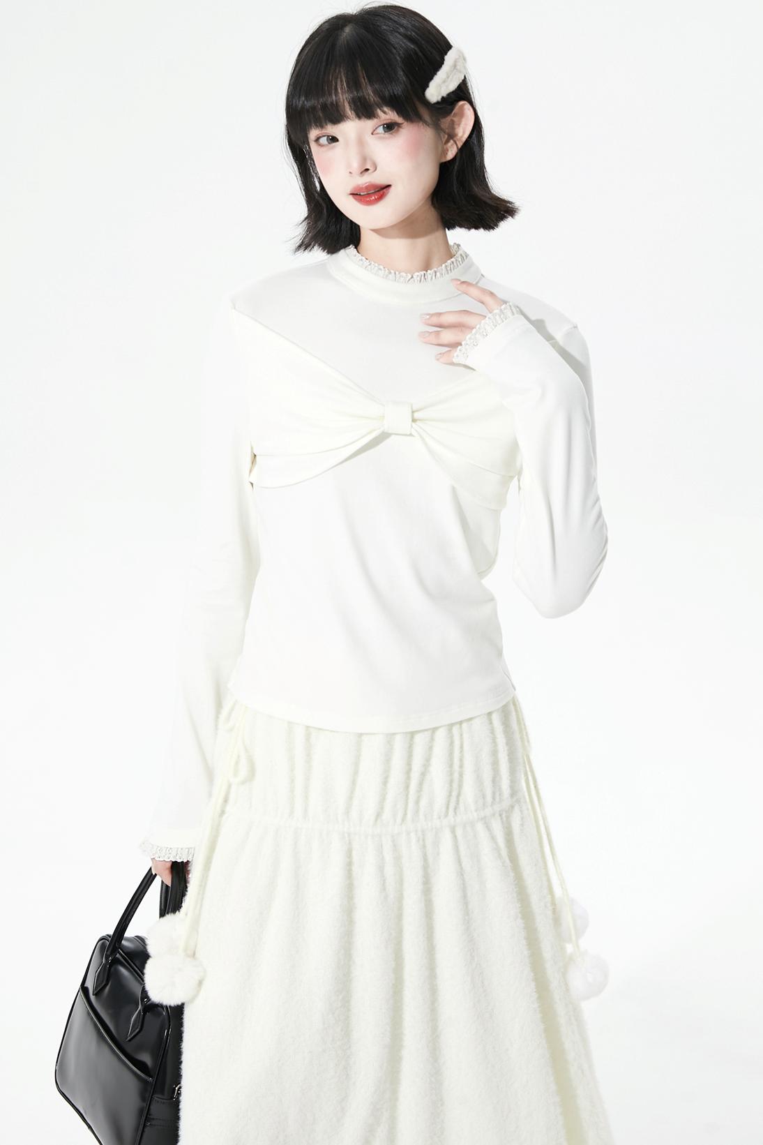 ソフトリブドニットフレアスカート