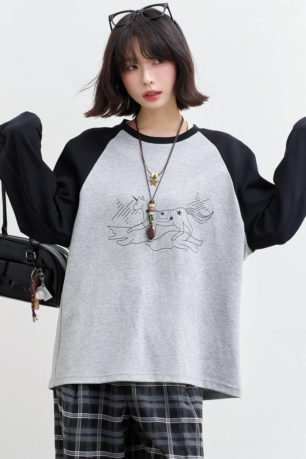 グラビティカラーブロックトップス