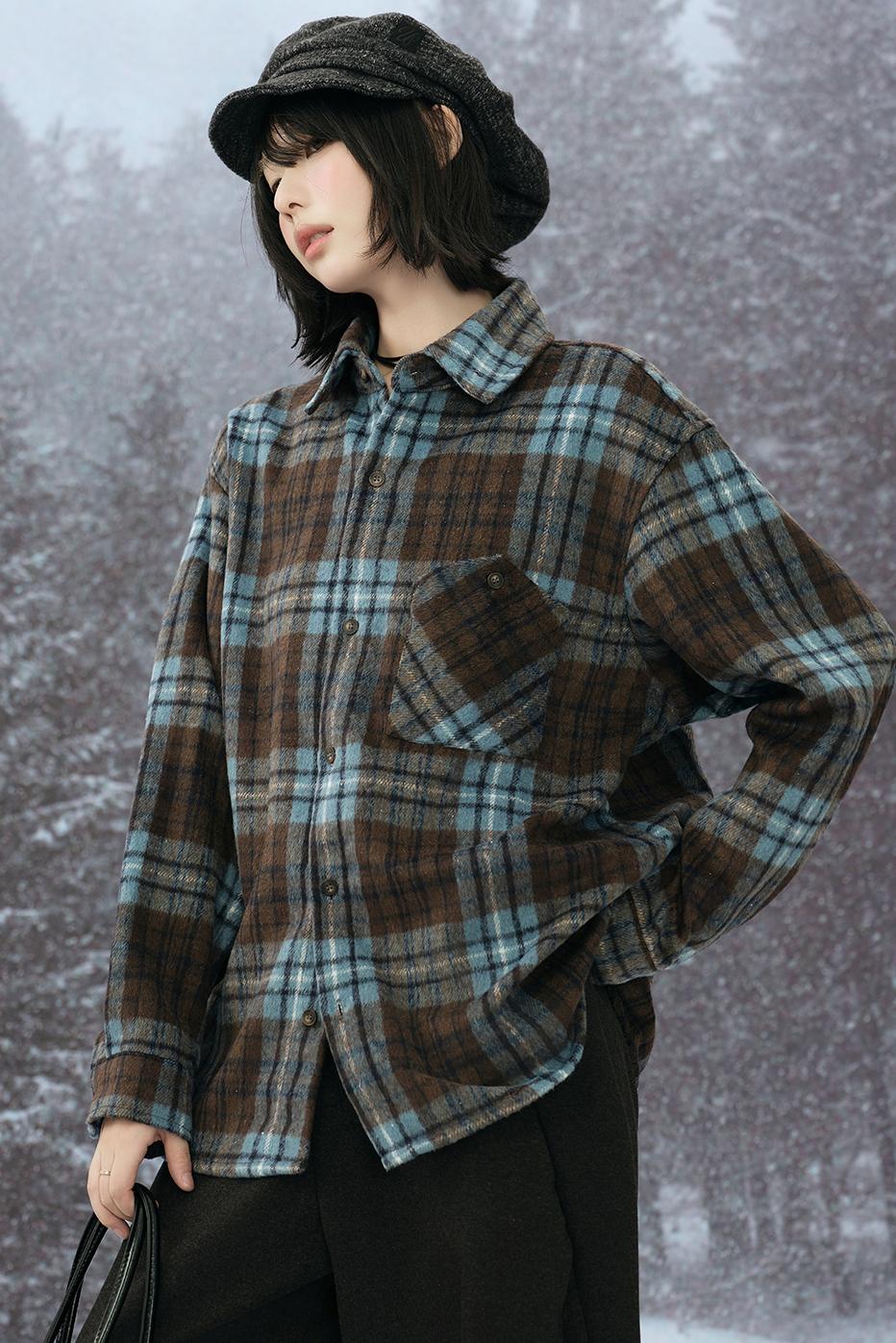 プレイドロングスリーブシャツ