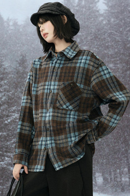 プレイドロングスリーブシャツ