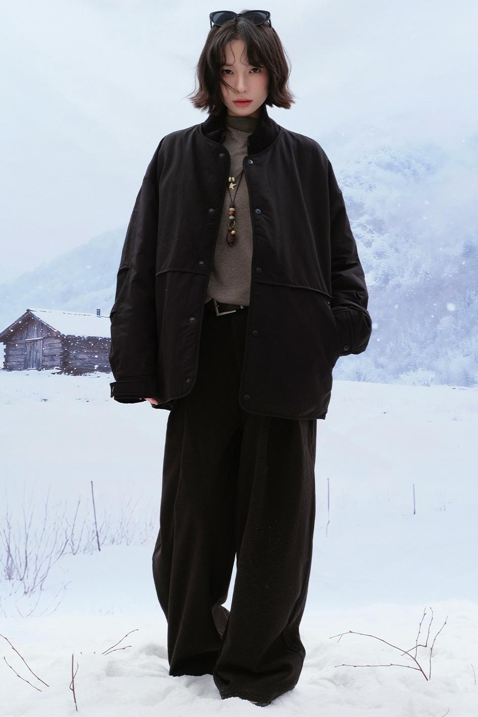 モードソリッドカラーダウンジャケット