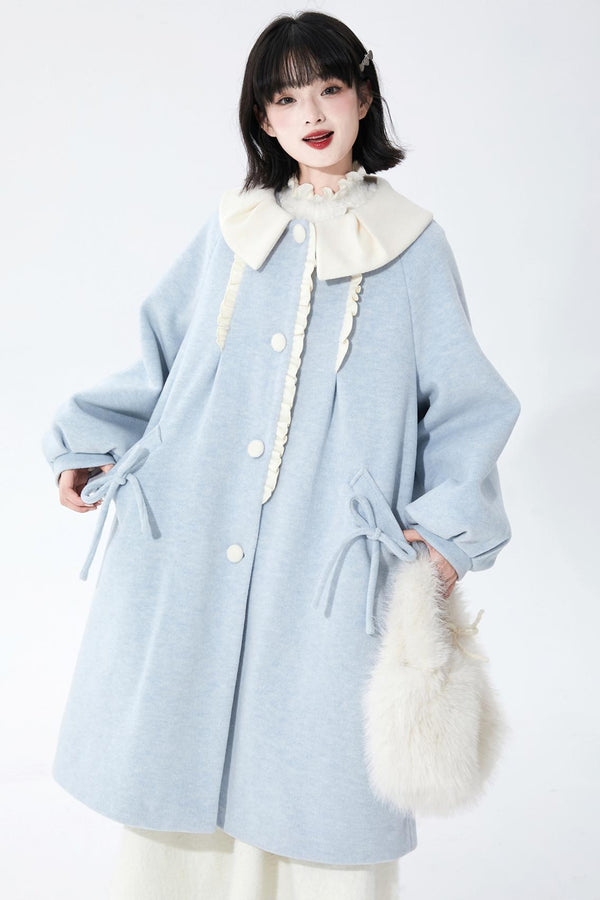 ロータスリーフカラ―ウールンコート