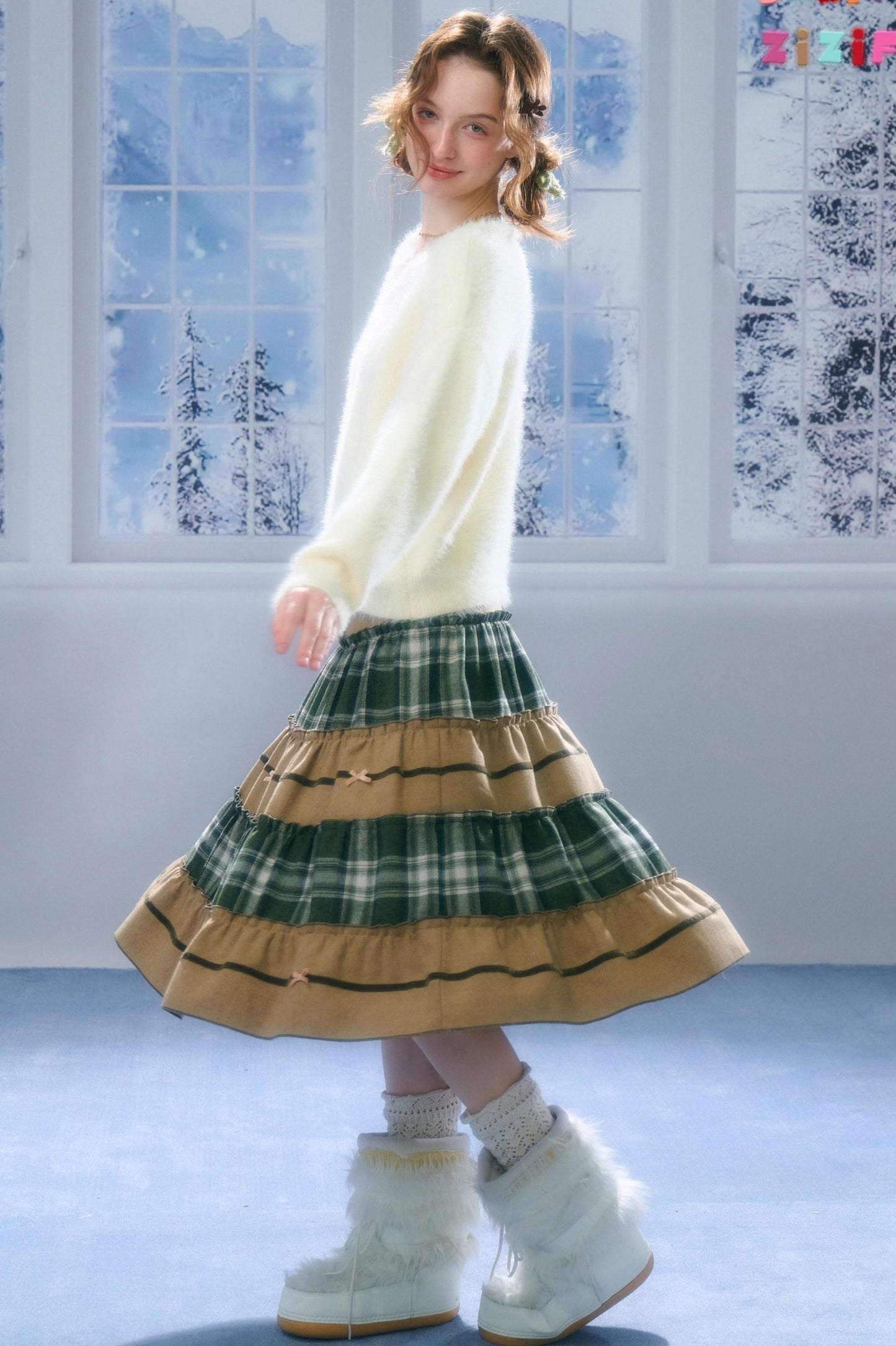 Retro Girly Plaid Skirt