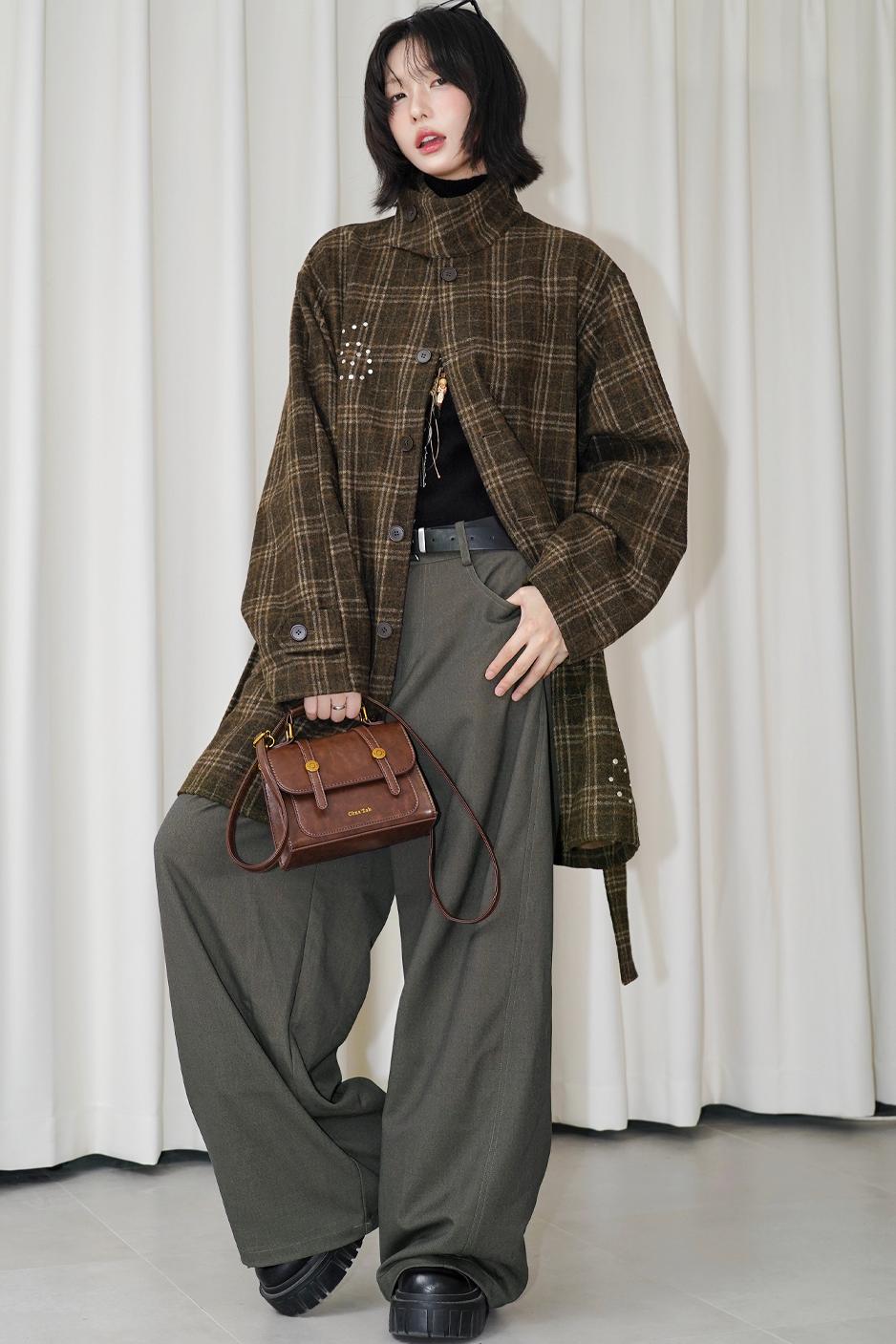 ソリッドドレーピーロングパンツ