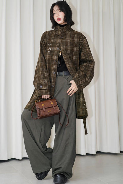 ソリッドドレーピーロングパンツ