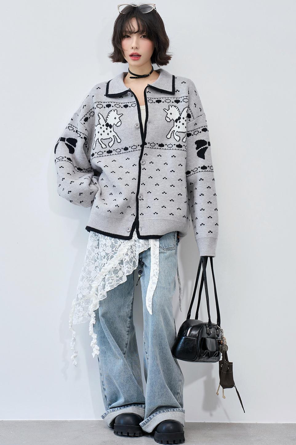 Gravity Knit Cardigan Sweater