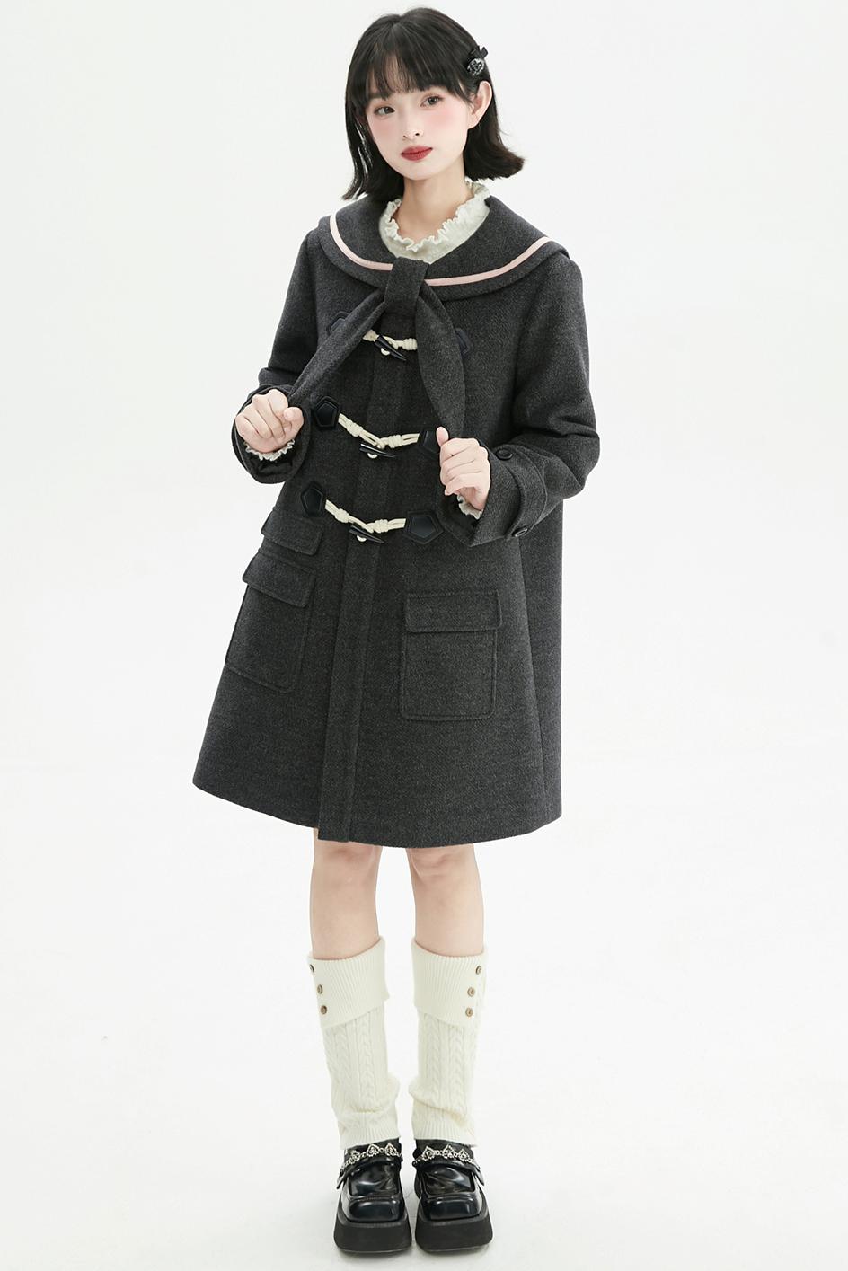 ストラクチャードウールブレンドコート