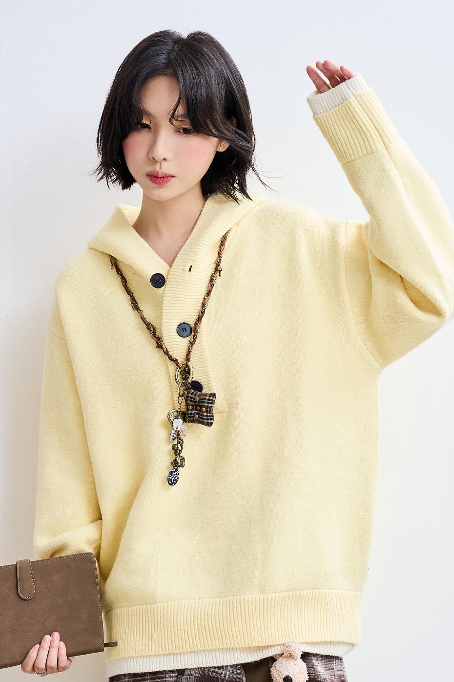 Hoodie Knit Pullover