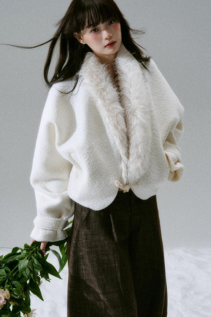 Fur cormorant sleeveless coat