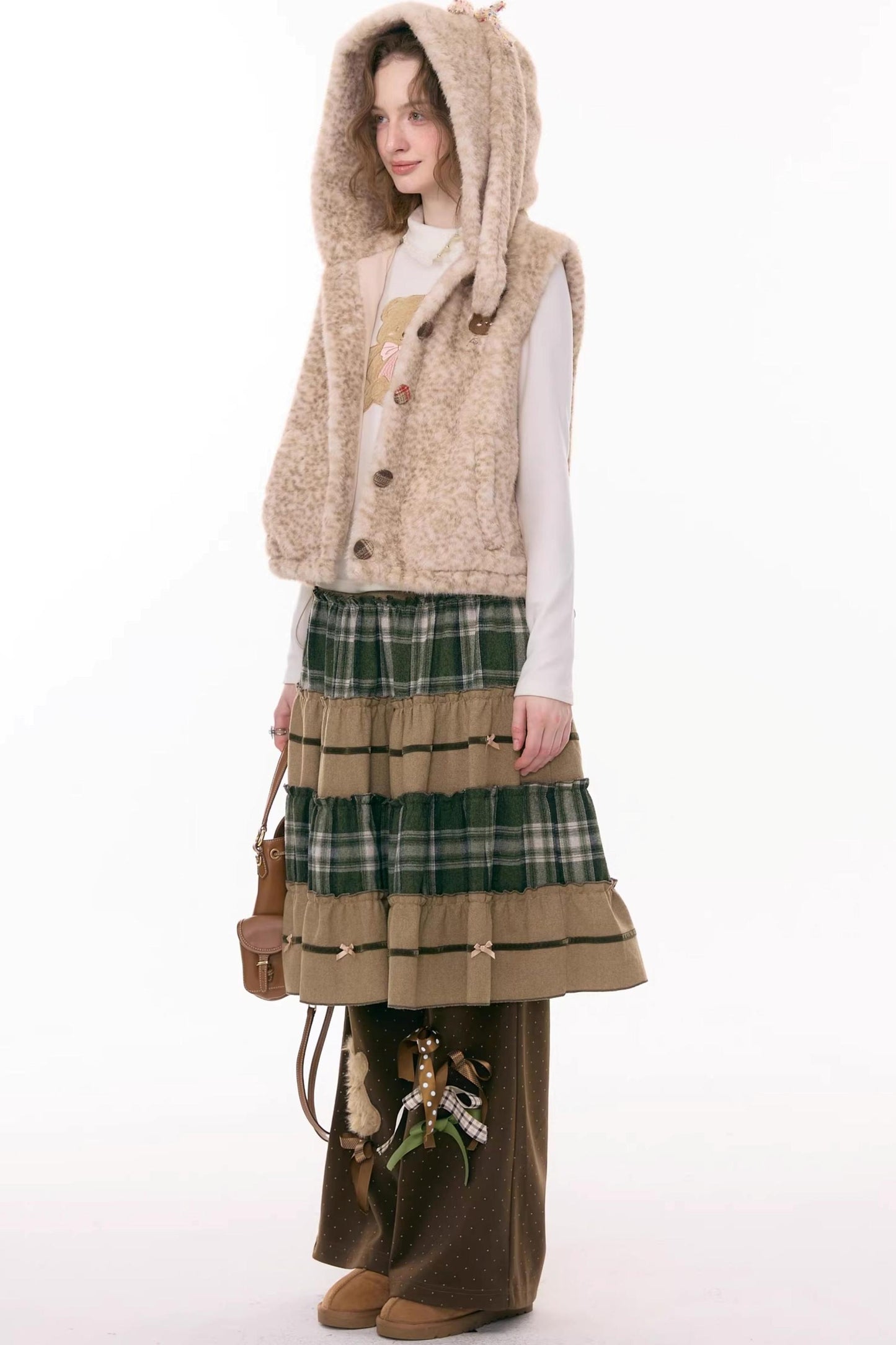 Faux Fur Rabbit Ear Vest