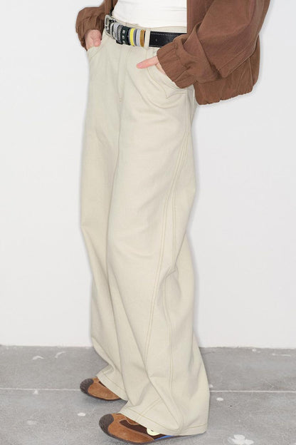 ルーズワイドモードデニムパンツ