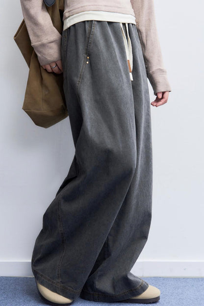 ルーズフィットスラックススタイルパンツ
