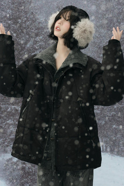 Wool padded winter coat