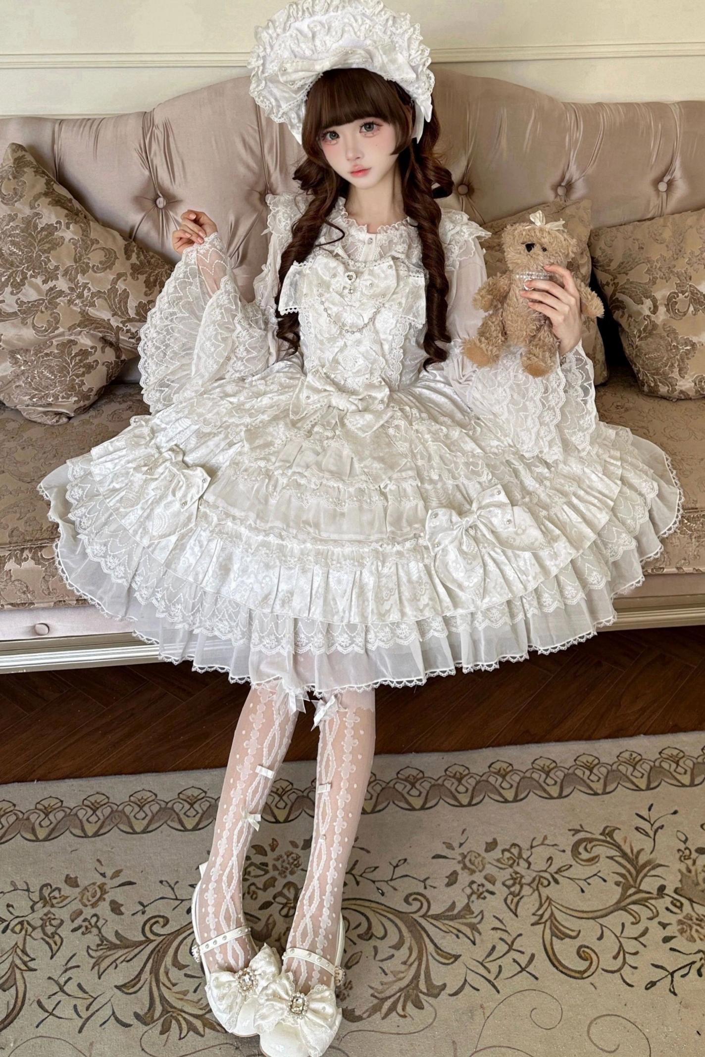 Doll Sweet Princess Lolita Dress + Bonnet