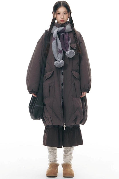 Reversible Star Cardigan + Fur Ball Hooded Scarf