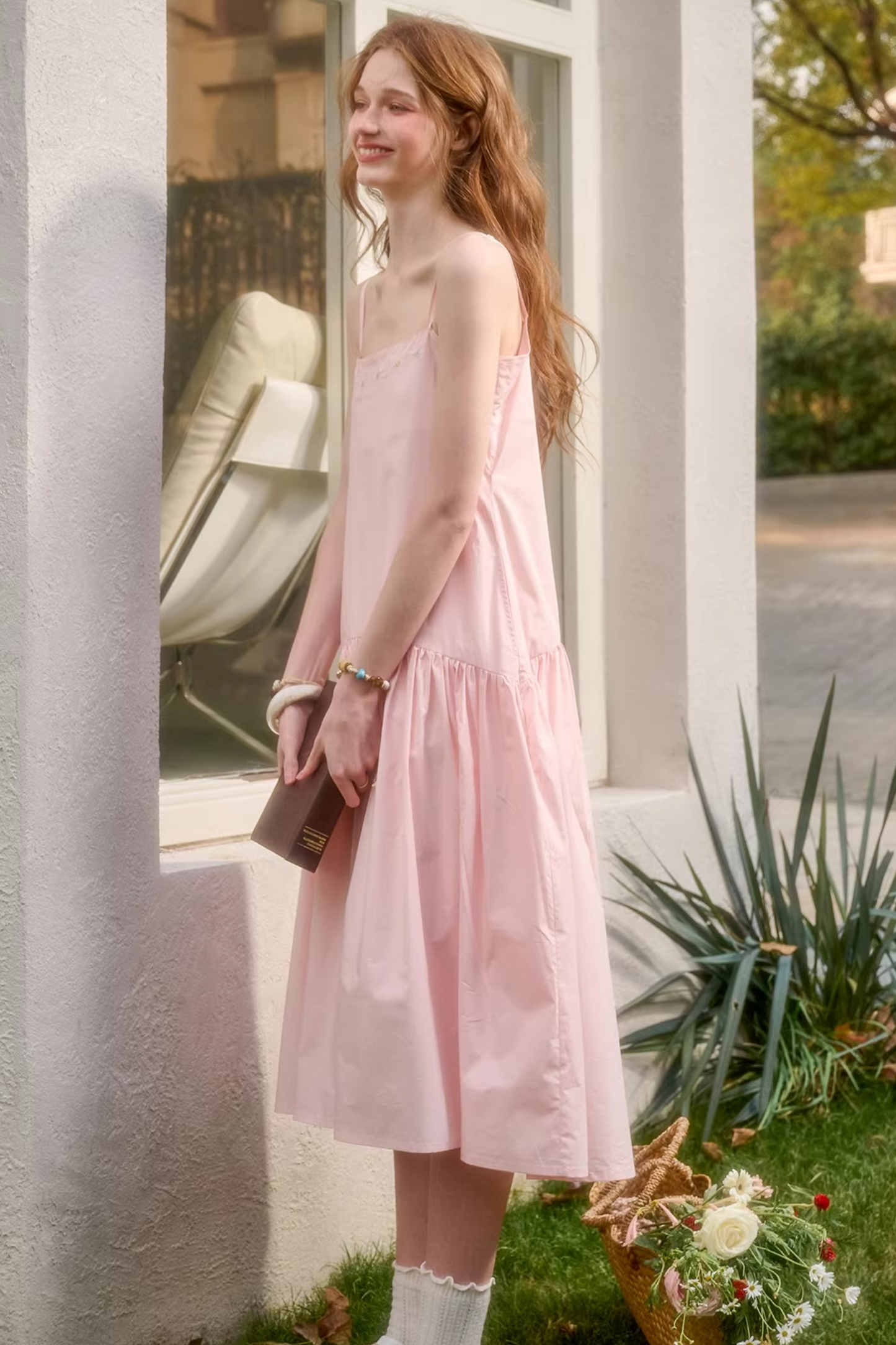 ベビーピンクスイートドレス+シャツ