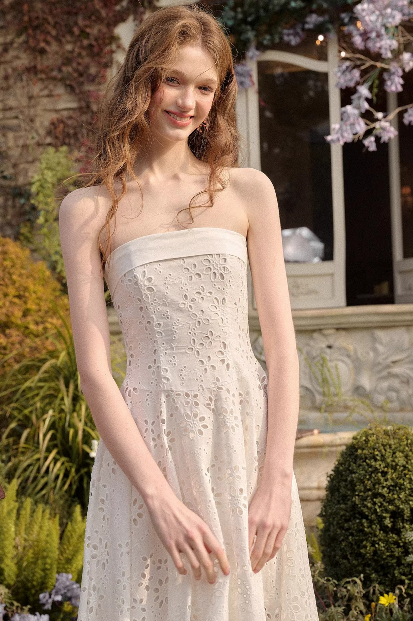 エレガントコットンリボンドレス