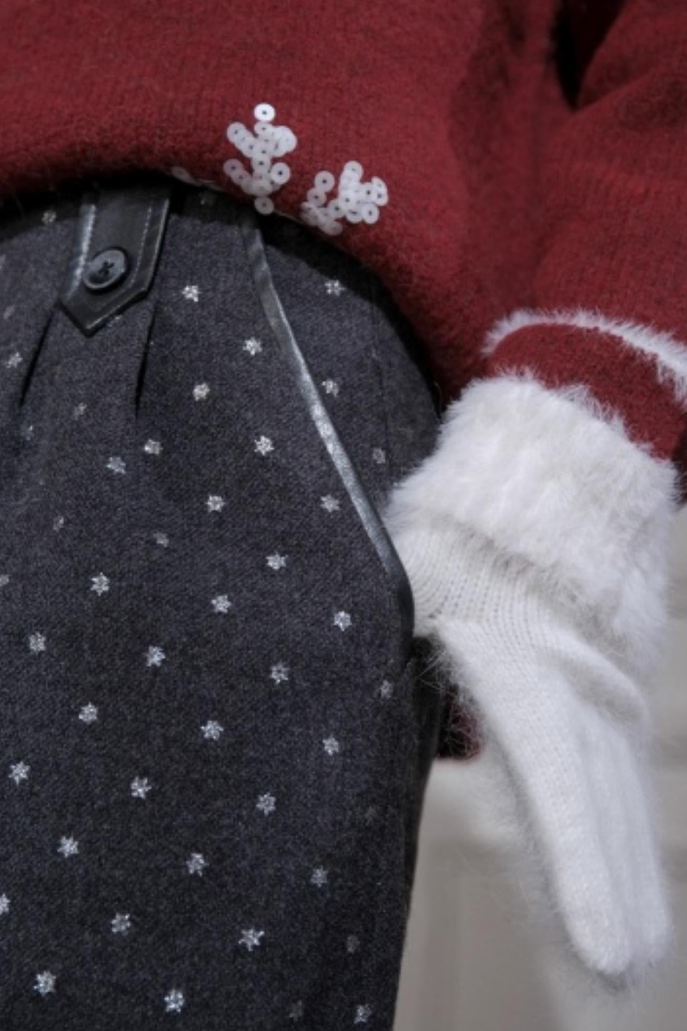 ホリデースノーフレークワンショルダートップス