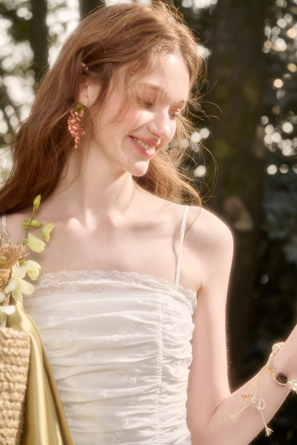 フレンチリボンタイトキャミソールドレス