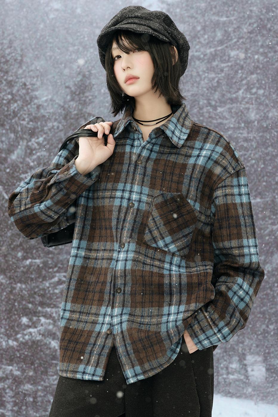 プレイドロングスリーブシャツ