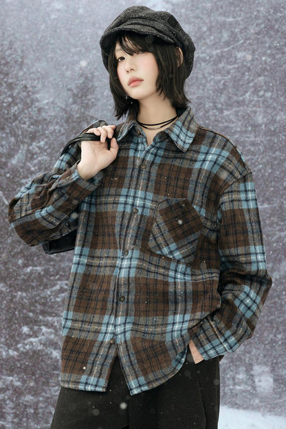 プレイドロングスリーブシャツ