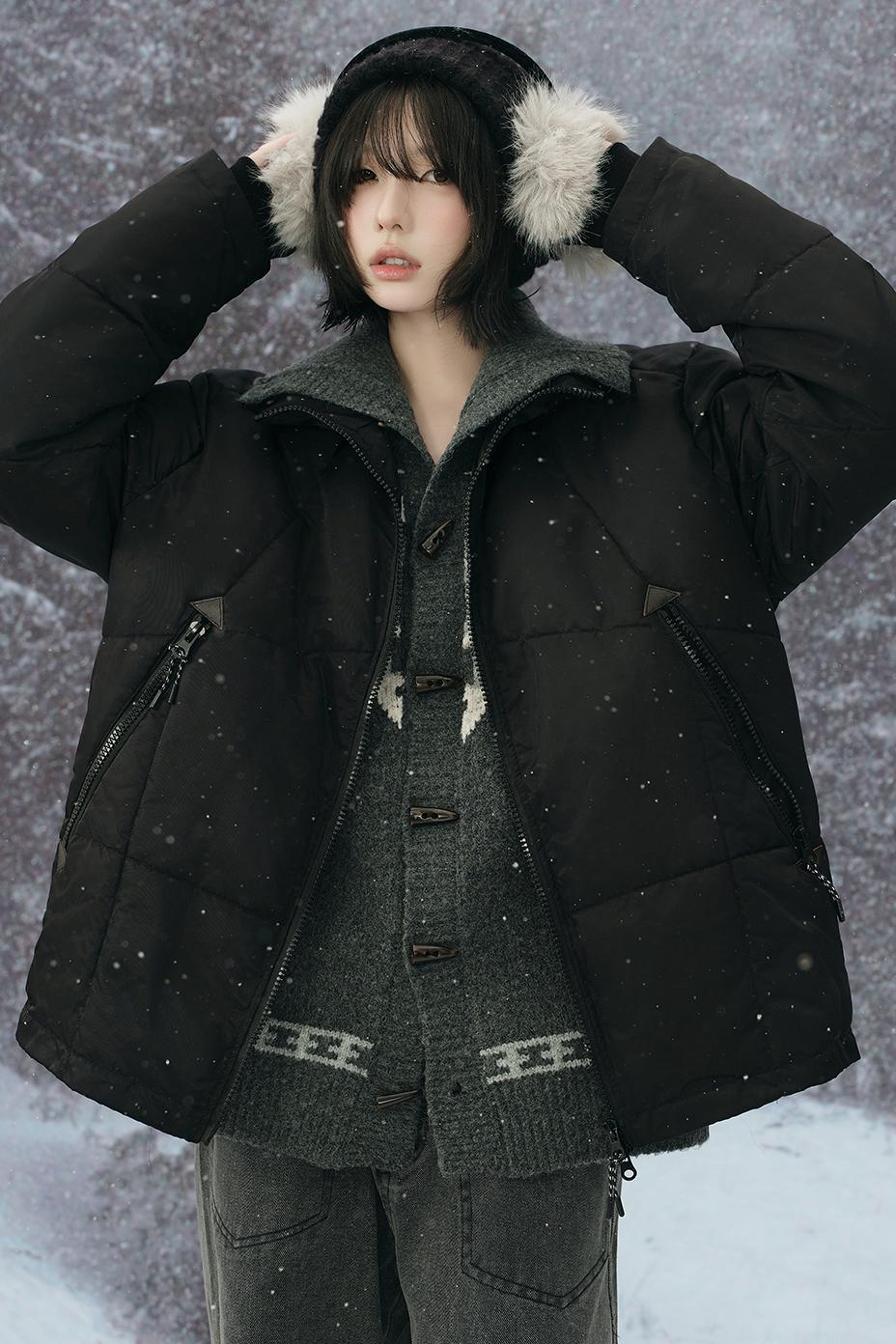 Wool padded winter coat