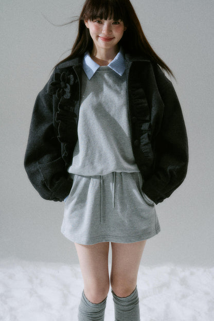 Loose Sweatshirt + Skirt