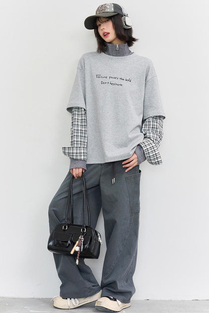 レトロモードストレートパンツ