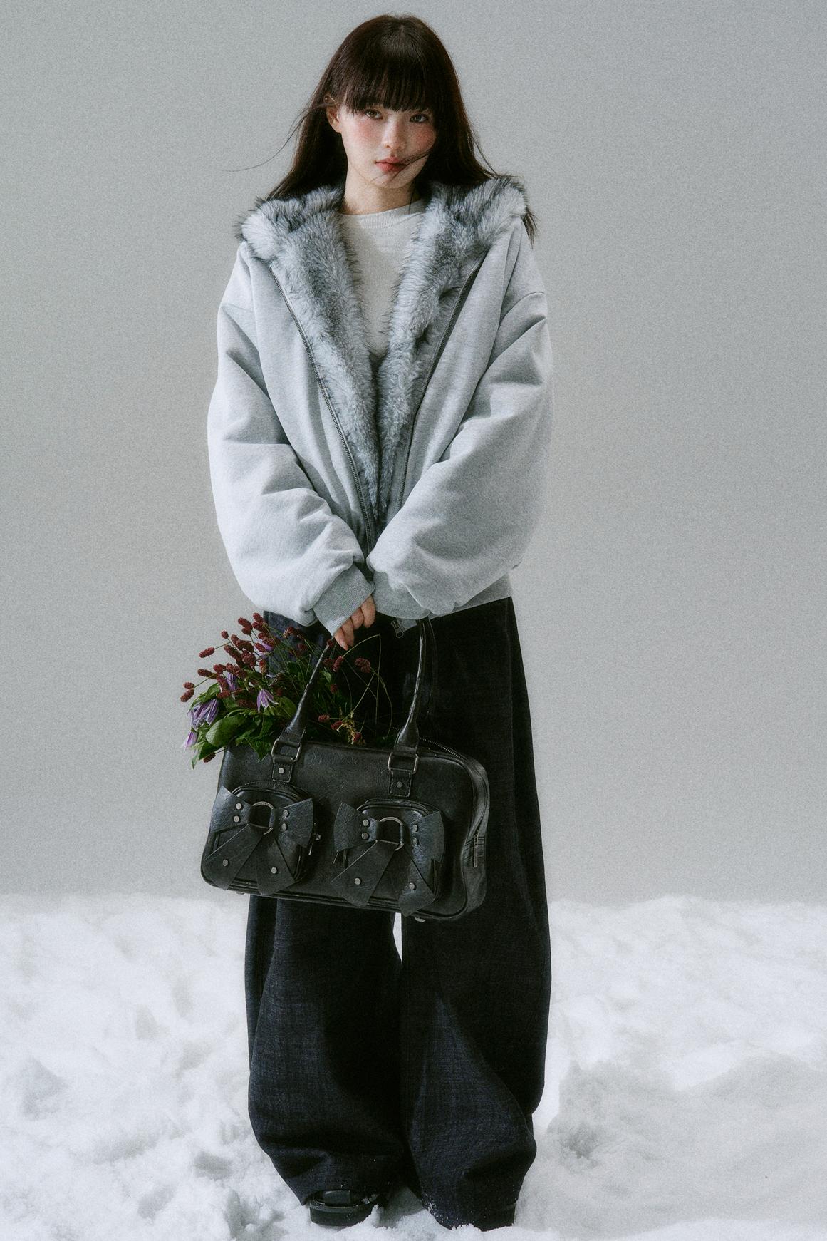 Sweet Mode Fur Hooded Jacket