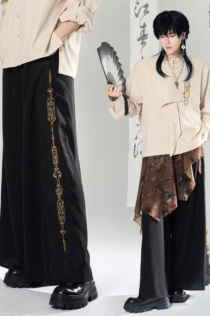 Lagenlook-Set mit weiter Hose im China-Stil
