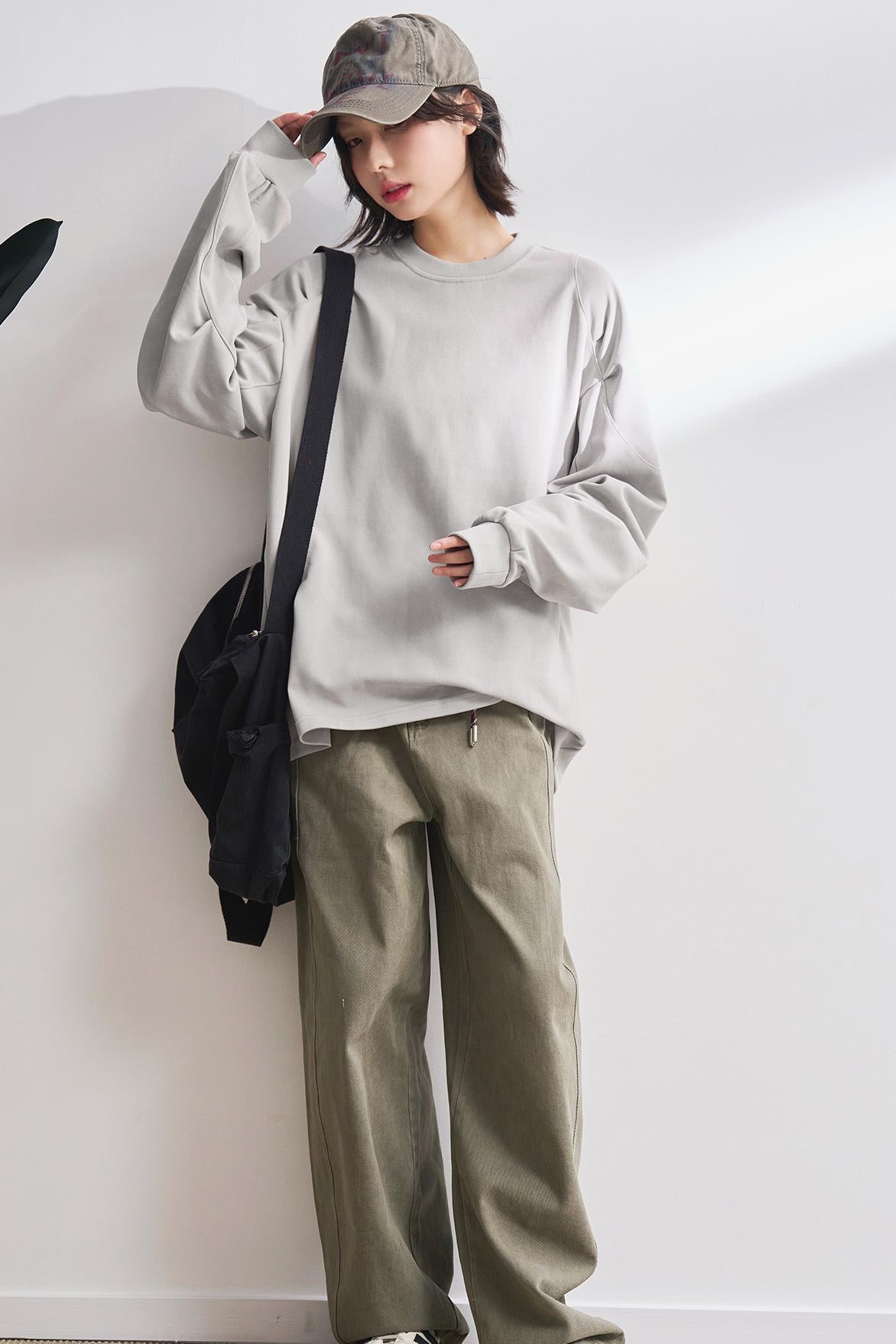 Relaxed Solid Color T-Shirt