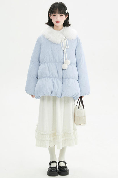 クリーミーラッフルヘムニットスカート