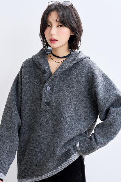Hoodie Knit Pullover