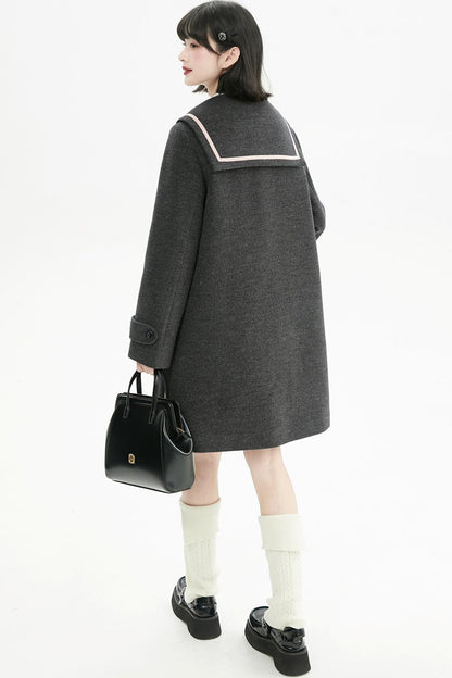 ストラクチャードウールブレンドコート