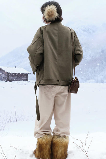 Gravity Suede Stand Collar Jacket