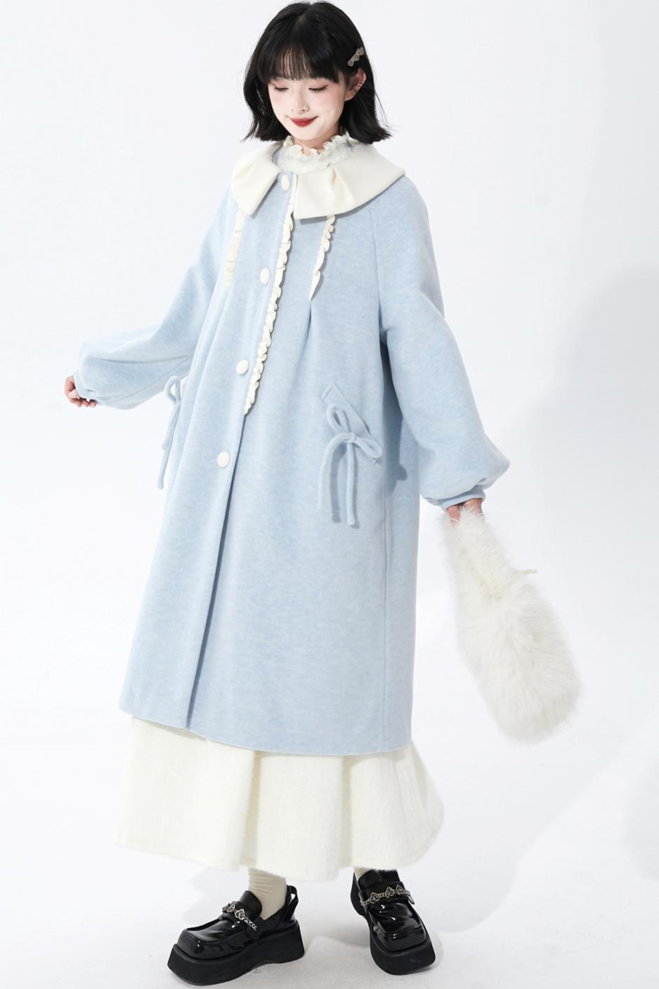 ロータスリーフカラ―ウールンコート