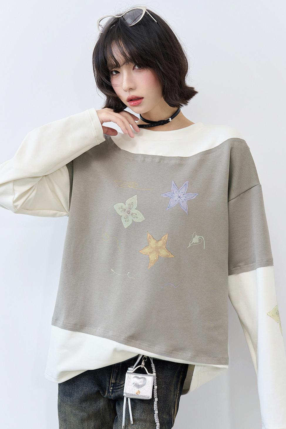 Gravity Hand-Painted Color Block Top