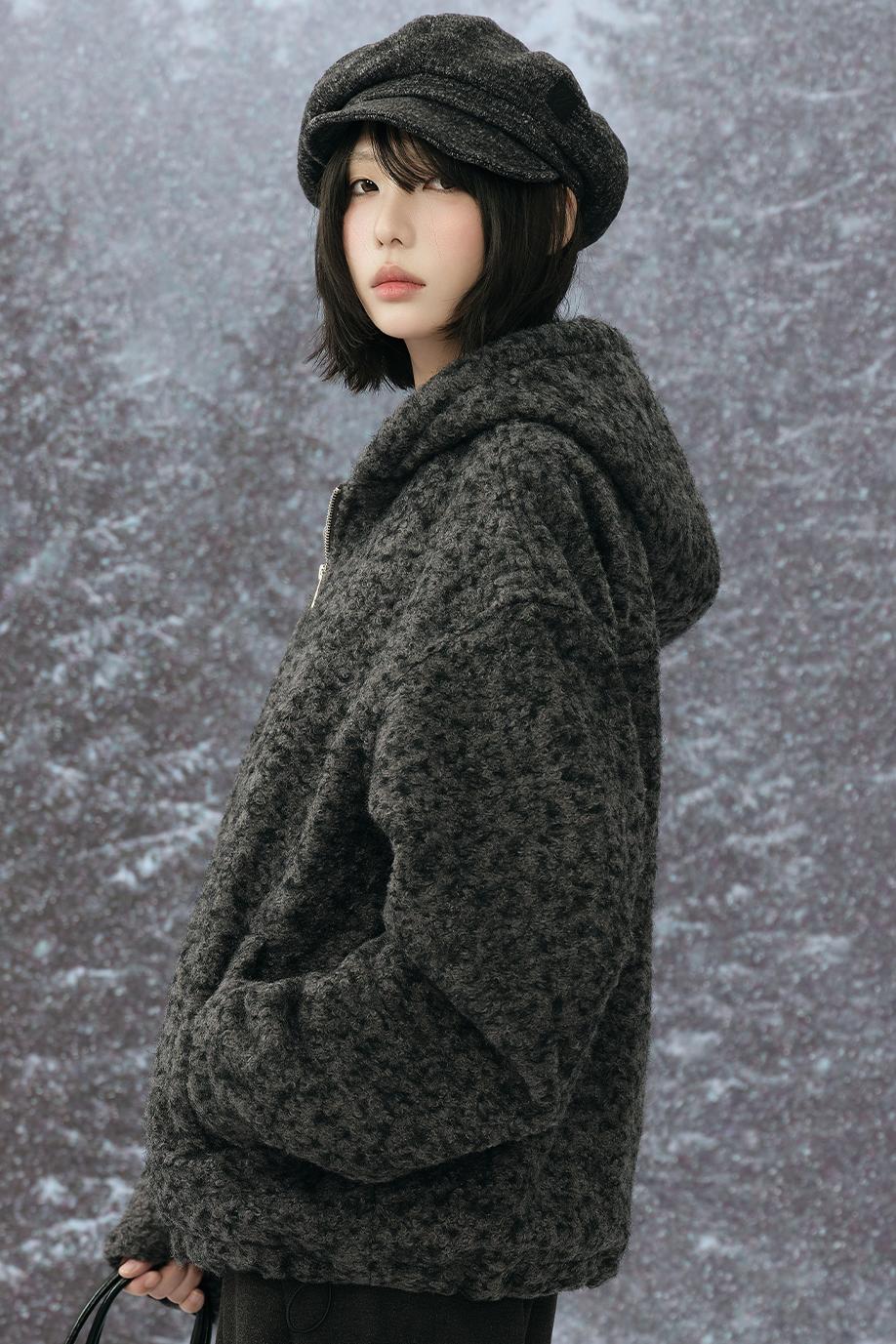 Hooded padded cotton jacket