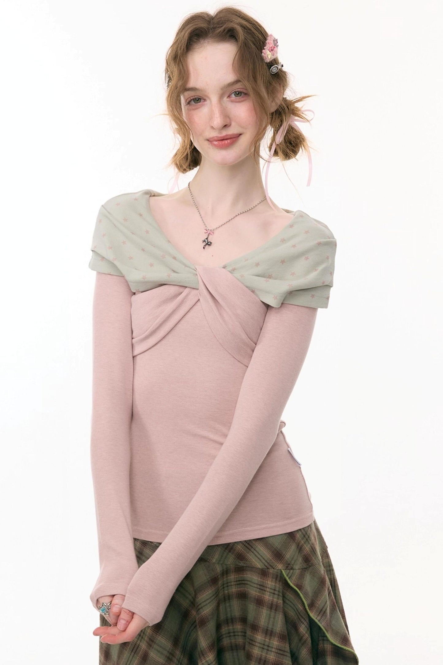 Star Design Fitted Tops