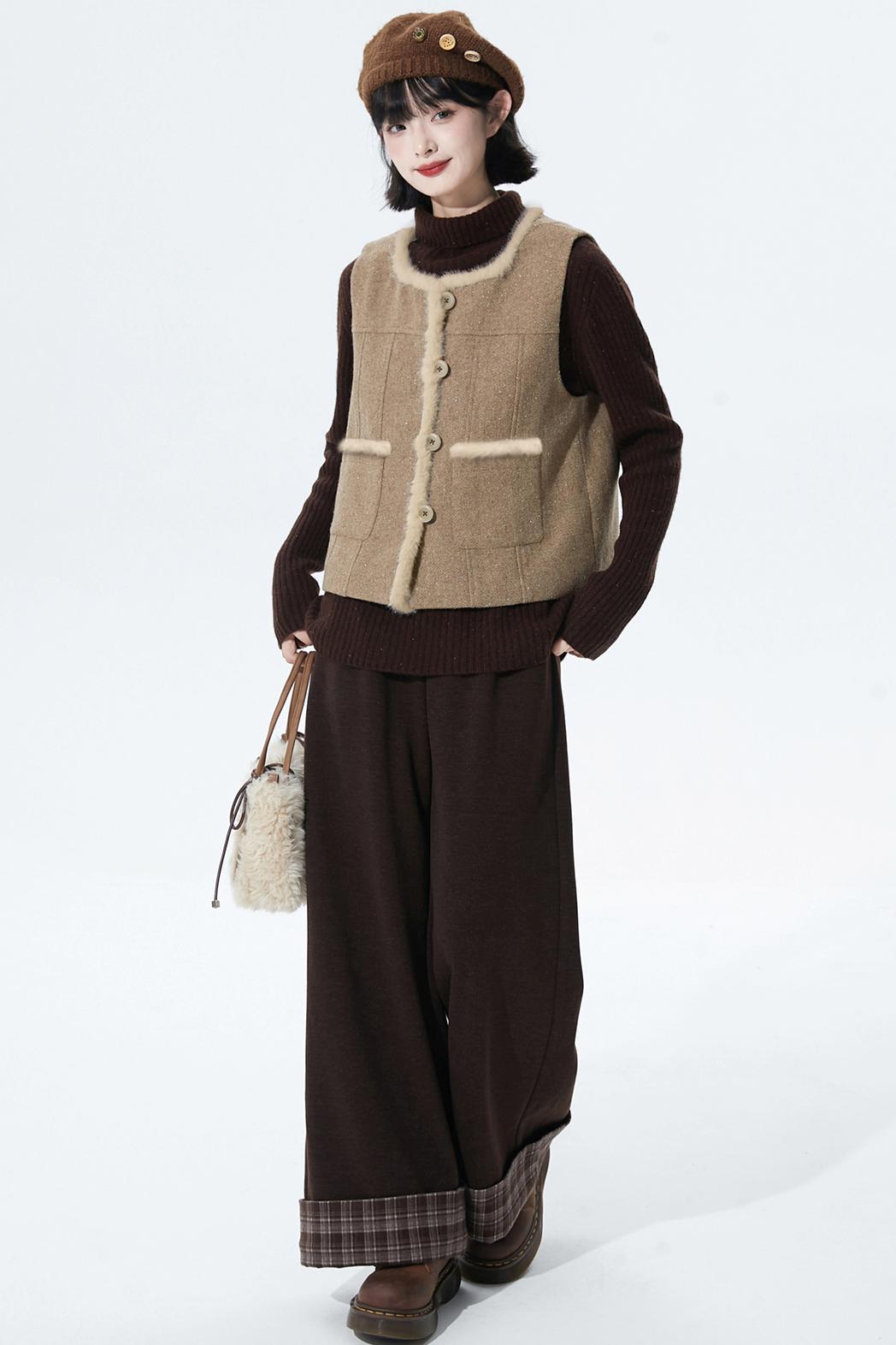 Oatmeal Speckled Woollen Vest