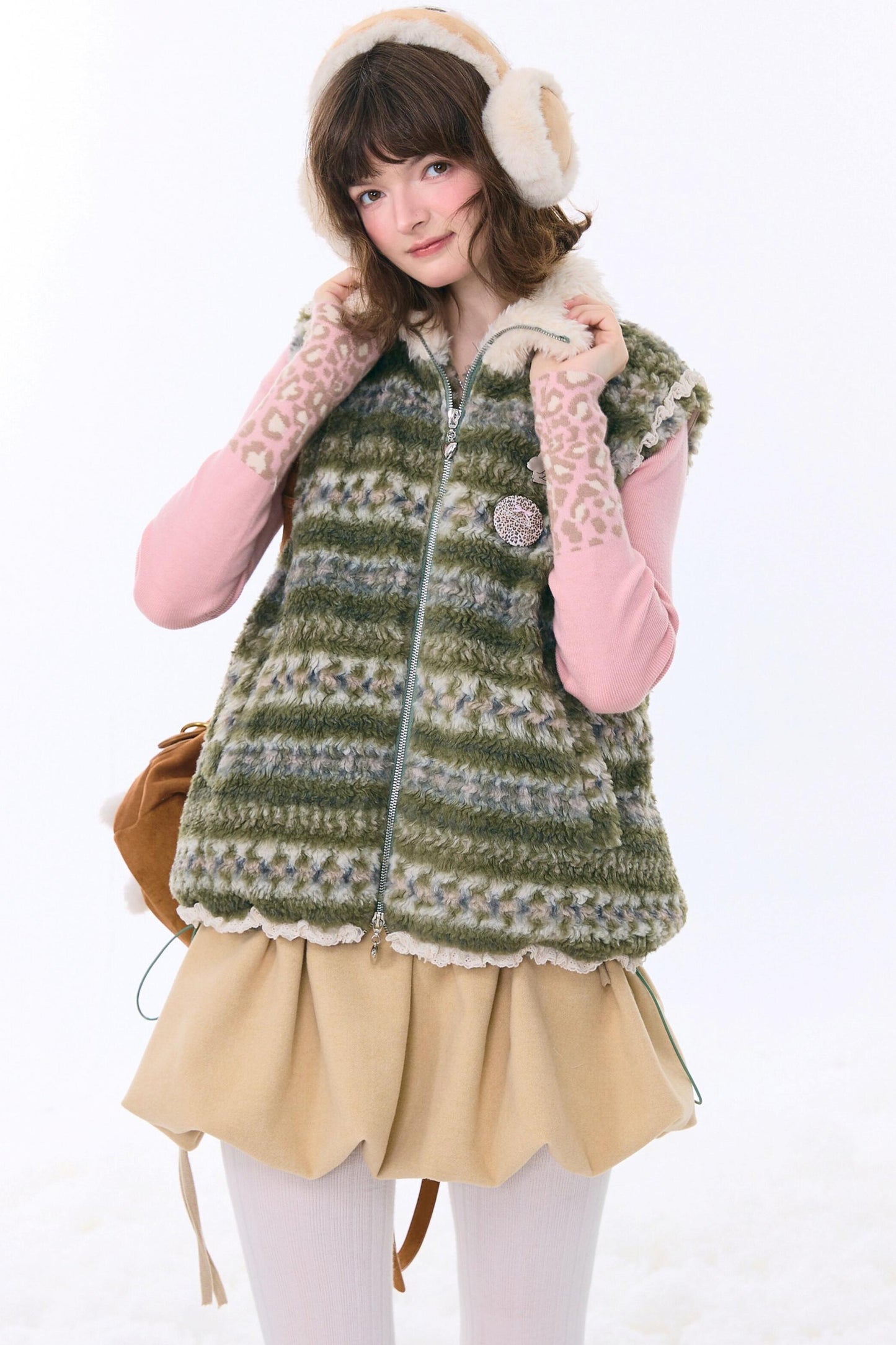 Retro Fair Isle Fleece Vest