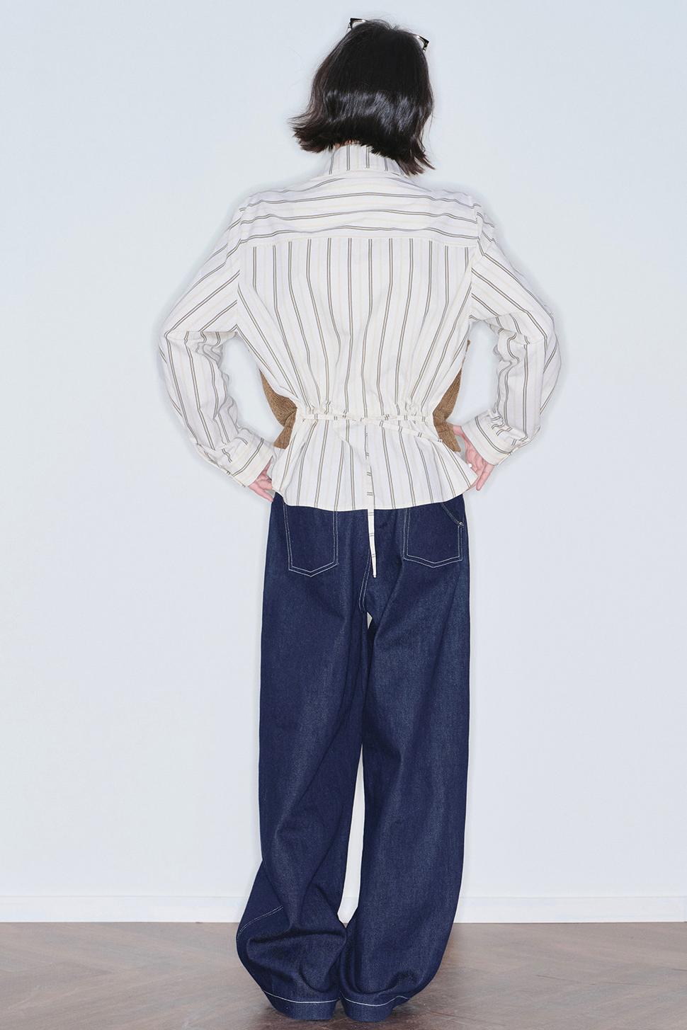 Color-Blocked Scimitar Jeans