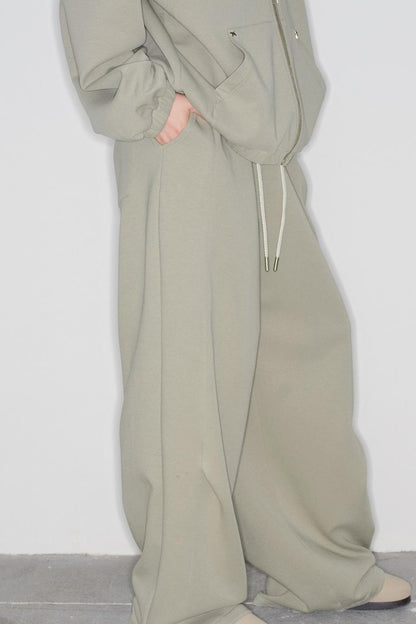 ラビットイアーズフードパーカー+ストレートロングパンツ