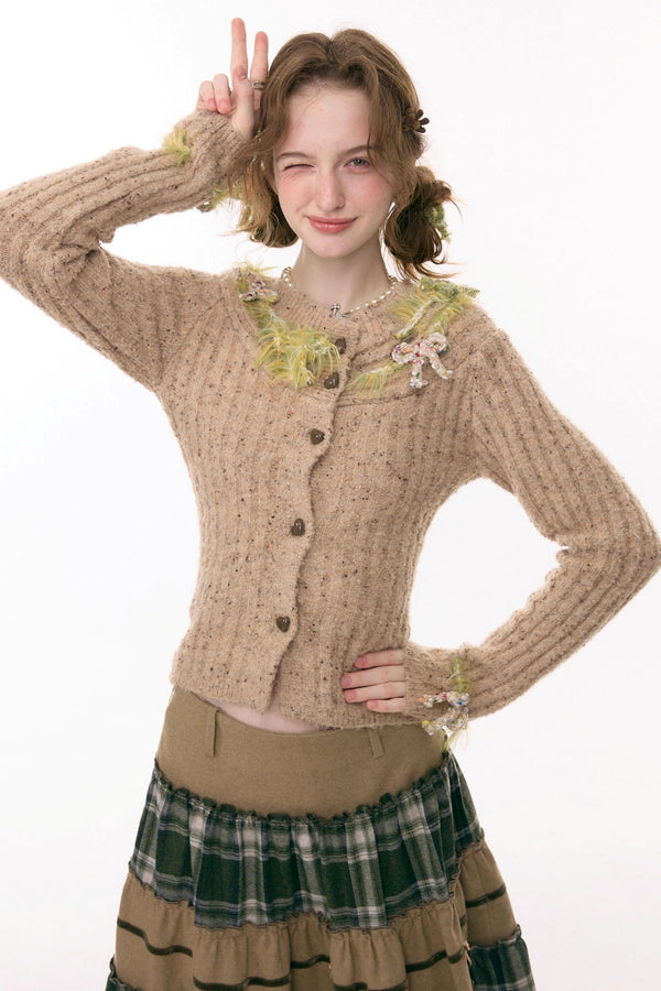 Mist Harbor Off-Shoulder Cardigan